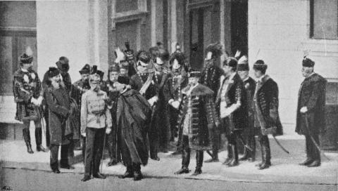 Ferenc József látogatóban a Teológiai Fakultás épületének avatóünnepségén
