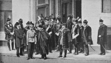 Ferenc József látogatóban a Teológiai Fakultás épületének avatóünnepségén