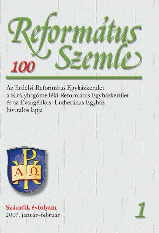 Református Szemle 100.1 (2007)